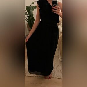 Juicy Couture Stunning Black Long One-Shoulder Dress